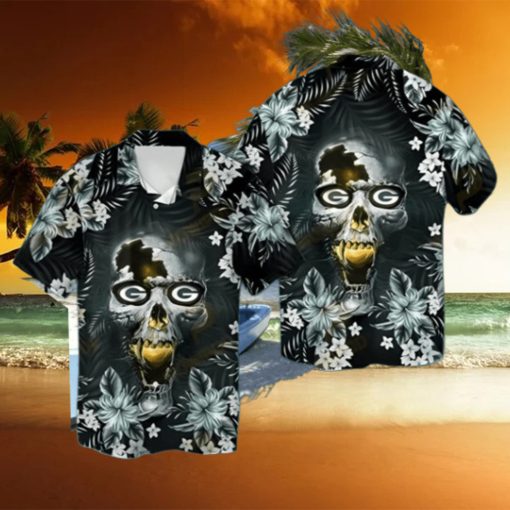 Skull Green Bay Packers Hawaiian Shirt