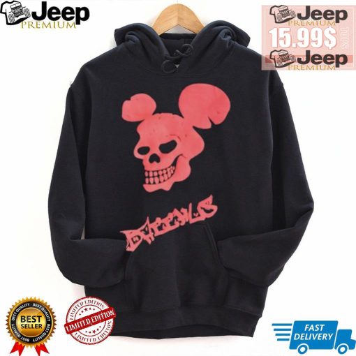 Skull Mickey Mouse Bacchus logo shirt