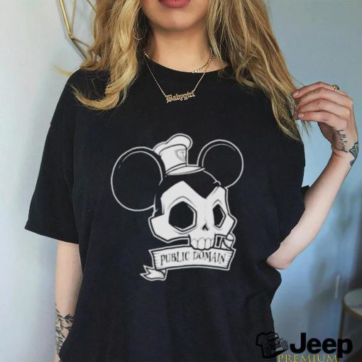 Skull Mickey Public Domain T shirt