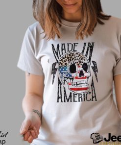 Skull made in America July 4th shirt