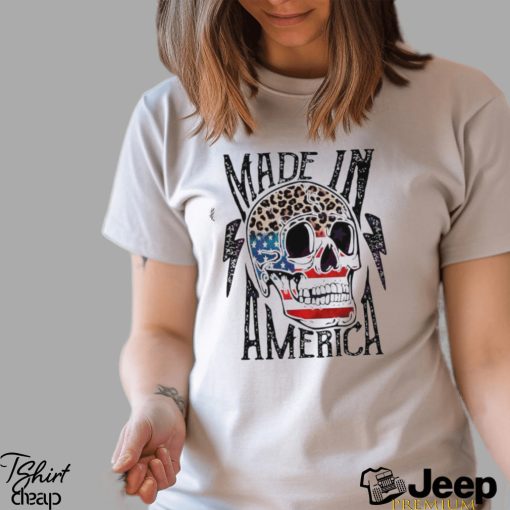 Skull made in America July 4th shirt