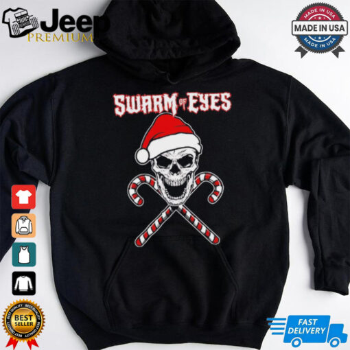 Skull swarm of eyes Christmas shirt