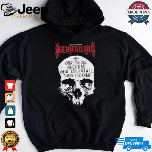 Skull the last true rebellion act white work shirt
