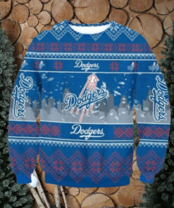 Skyline Dodgers Baseball Christmas City Ugly Sweater