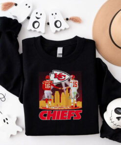 Skyline city Len Dawson and Patrick Mahomes Kansas City Chiefs shirt