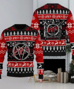 Slayer American Thrash Metal Band King Hanneman Lombardo Araya Christmas Sweater Chirstmas Gifts 2024 Xmas For Family And Friends Ugly Sweater