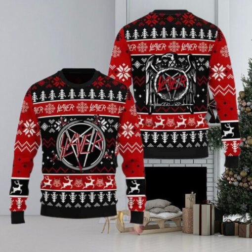 Slayer American Thrash Metal Band King Hanneman Lombardo Araya Christmas Sweater Chirstmas Gifts 2024 Xmas For Family And Friends Ugly Sweater