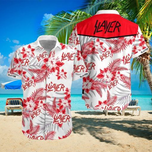 Slayer Band White And Red 2024 Summer Trending Hawaiian Shirt