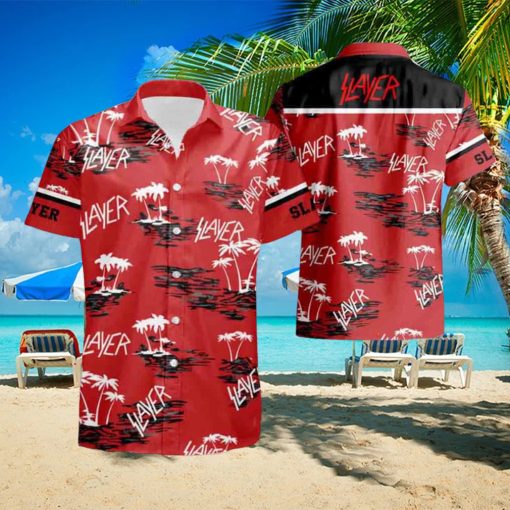 Slayer With Coconut Tree Pattern 2024 Summer Trending Ver 2 Hawaiian Shirt