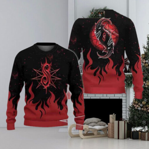 SlipKnot Goat Satan Rock Band Christmas Sweater Chirstmas Gifts 2024 Xmas For Family And Friends Ugly Sweater