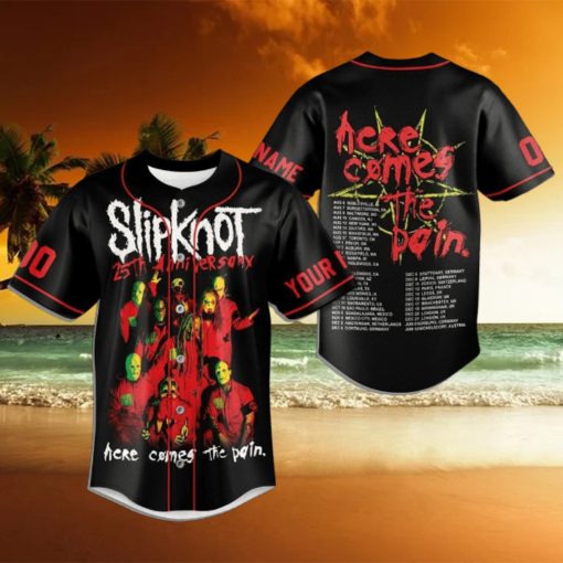 Slipknot 25th Anniversary Here Comes The Pain Baseball Jersey