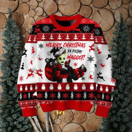 Slipknot Merry Christmas Ya Filthy Maggot Chirstmas Gifts 2024 Xmas For Family And Friends Ugly Sweater