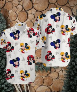 Smile Mickey Mouse Aloha Hawaiian Shirts Button Up