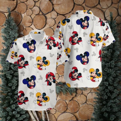 Smile Mickey Mouse Aloha Hawaiian Shirts Button Up