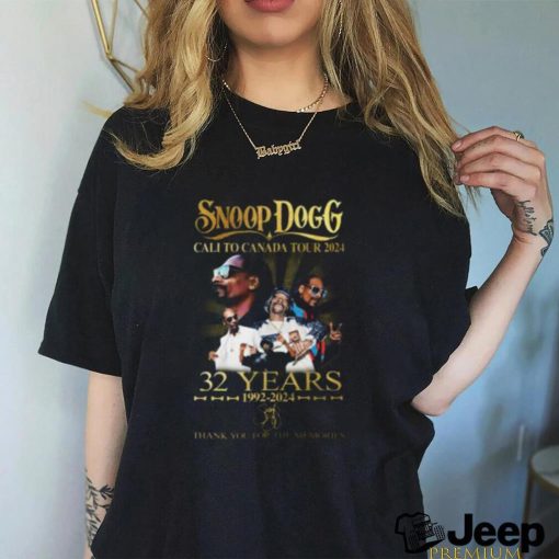 Snoop Dogg Cali To Canada Tour 2024 32 Years 1992 2024 Thank You For The Memories Shirt