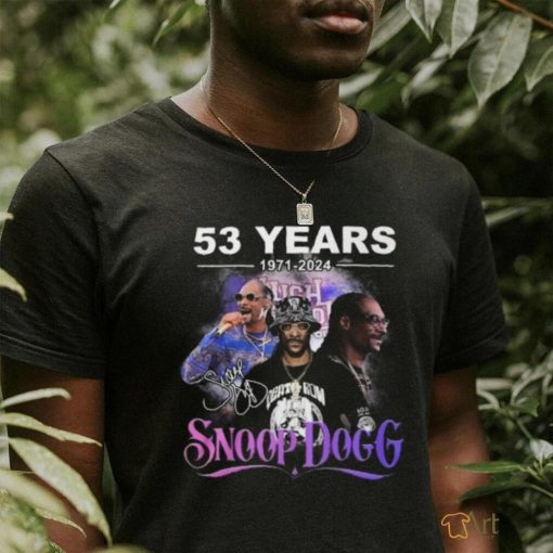 Snoop Dogg Rapper 53 Years 1971 2024 T Shirt