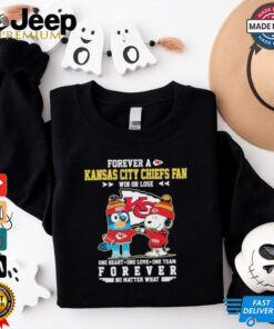 Snoopy And Bluey Forever A Kansas City Chiefs Fan Win Or Lose One Heart One Love One Team Shirt