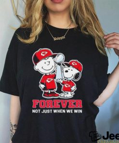 Snoopy And Charlie Brown Kansas City Chiefs Super Bowl Forever Not Just When We Win Shirt