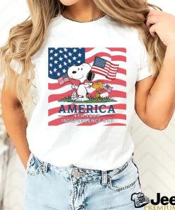 Snoopy And Woodstock America 4th Of July 2024 USA Flag Shirt