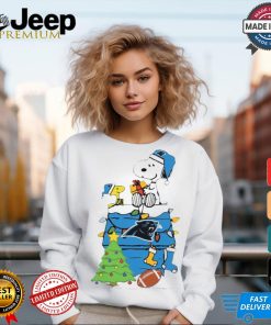 Snoopy And Woodstock Gift Carolina Panthers Football Merry Christmas 2024 shirt