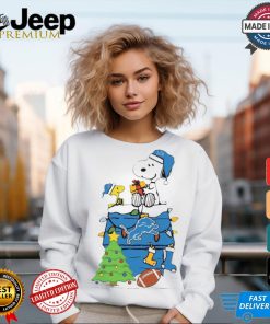 Snoopy And Woodstock Gift Detroit Lions Football Merry Christmas 2024 shirt