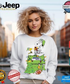 Snoopy And Woodstock Gift Seattle Seahawks Football Merry Christmas 2024 shirt