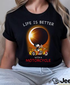 Snoopy And Woodstock Life Is Better With A Motorcycle T Shirt