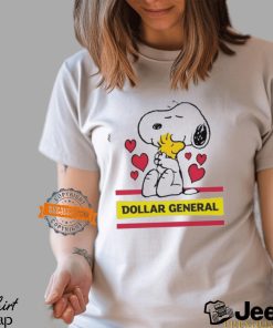 Snoopy And Woodstock Loves Dollar General Logo Shirt