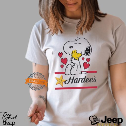 Snoopy And Woodstock Loves Hardee’s Logo Shirt