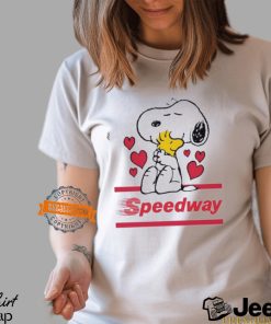 Snoopy And Woodstock Loves Speedway logo Shirt