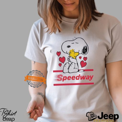 Snoopy And Woodstock Loves Speedway logo Shirt