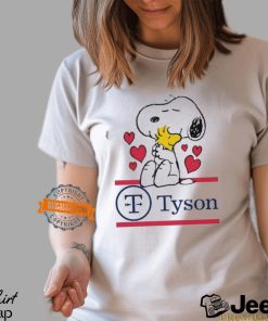 Snoopy And Woodstock Loves Tyson Logo Shirt