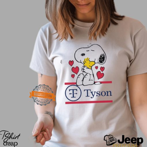 Snoopy And Woodstock Loves Tyson Logo Shirt