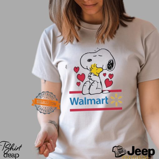 Snoopy And Woodstock Loves Walmart Logo Shirt