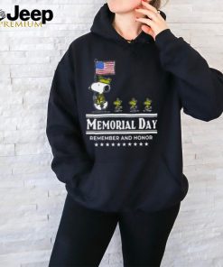 Snoopy And Woodstock Memorial Day Remember And Honor Shirt