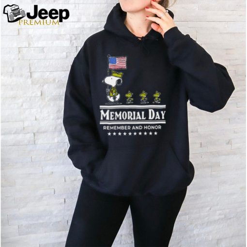 Snoopy And Woodstock Memorial Day Remember And Honor Shirt