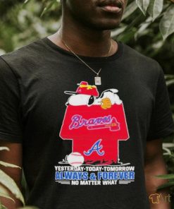 Snoopy Atlanta Braves T Shirt, Always And Forever No Matter What Atlanta Braves Shirt