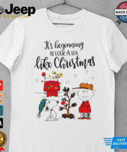 Snoopy Charlie Brown Peanuts it’s beginning to look a lot like Christmas shirt