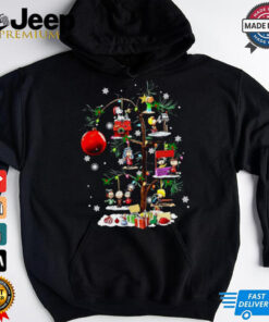 Snoopy Christmas Tree Unisex T-shirt featuring a festive design with Snoopy and his iconic Christmas tree. Perfect for spreading holiday cheer with a playful, classic Peanuts-themed design.