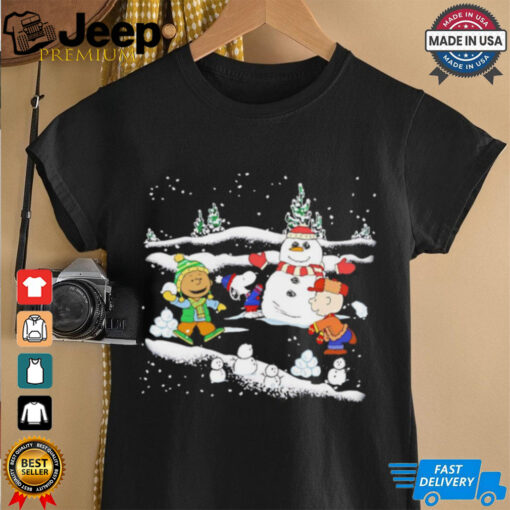 Snoopy Christmas snowman shirt