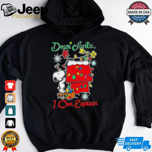 Snoopy Dear Santa I can explain Merry Christmas shirt