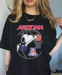 Snoopy Dunk Arizona Wildcats Basketball Shirt