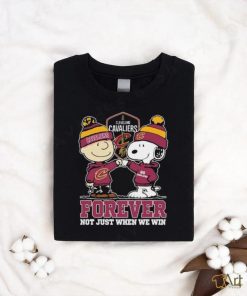 Snoopy Fist Bump Charlie Brown Cleveland Cavaliers Forever Not Just When We Win Shirt