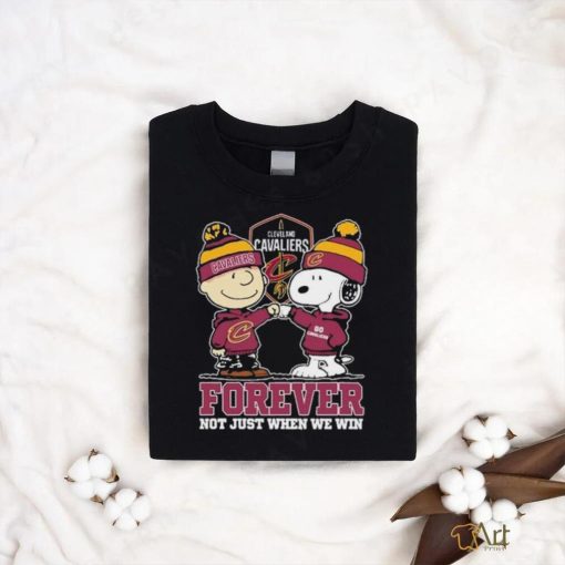 Snoopy Fist Bump Charlie Brown Cleveland Cavaliers Forever Not Just When We Win Shirt