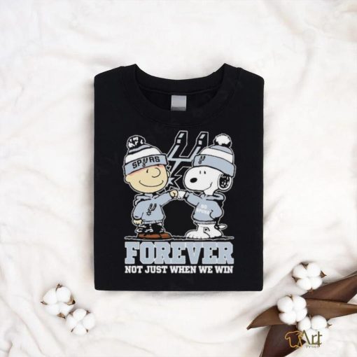 Snoopy Fist Bump Charlie Brown San Antonio Spurs Forever Not Just When We Win Shirt.