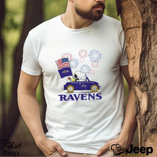 Snoopy Football Happy 4th Of July Baltimore Ravens Shirt