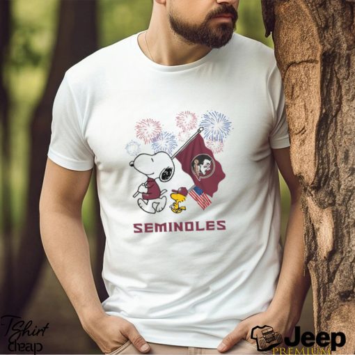 Snoopy Football Happy 4th Of July Florida State Seminoles Shirt