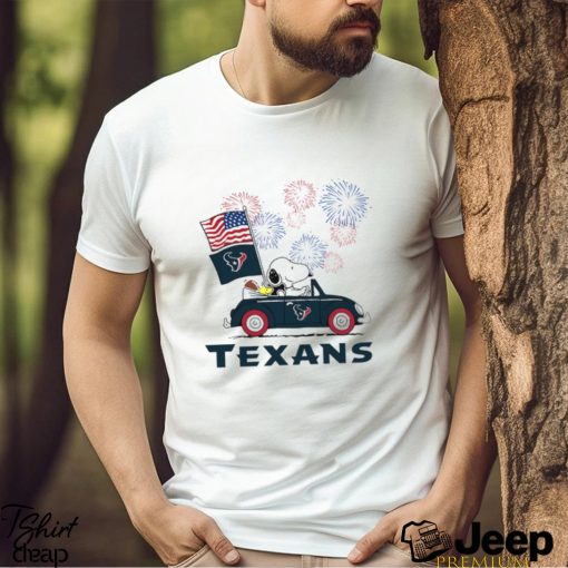 Snoopy Football Happy 4th Of July Houston Texans Shirt