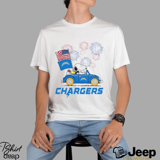 Snoopy Football Happy 4th Of July Los Angeles Chargers Shirt