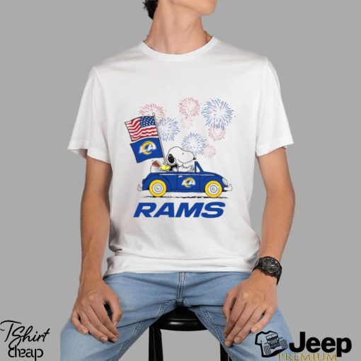 Snoopy Football Happy 4th Of July Los Angeles Rams Shirt